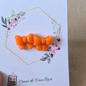 Cercei fundiță din fimo � cercei mici 1,5 cm - bijuterii - cercei - cercei cu figurine - Artynos.ro