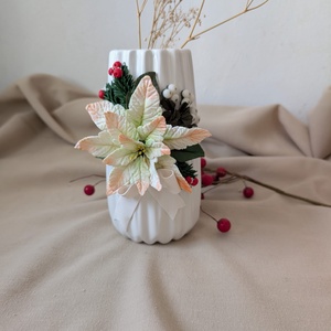 Vază personalizată cu Crăciuniță din lut polimeric  - casă & stil de viață - decorațiuni de casă - accesorii florale - vaze - Artynos.ro