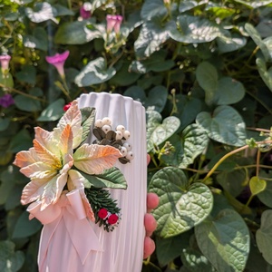 Vază personalizată cu Crăciuniță din lut polimeric  - casă & stil de viață - decorațiuni de casă - accesorii florale - vaze - Artynos.ro