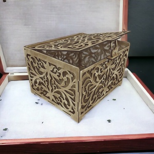 Cutie bani pentru nunta cu design vintage - 30x24x18cm - accesorii nuntă - amintiri și cadouri de nuntă - cadou nuntă - cutie de bani - Artynos.ro