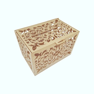 Cutie bani din lemn pentru nunta sau botez, auriu, 30x20x20cm, Accesorii nuntă, Amintiri și cadouri de nuntă, Cadou nuntă, Cutie de bani, Prelucrarea lemnului, ARTYNOS