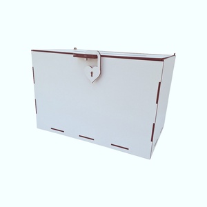 Cutie dar din lemn pentru nunta, cutie dar botez, alb, lemn, 30x20x20cm - accesorii nuntă - amintiri și cadouri de nuntă - cutie dar nuntă - Artynos.ro