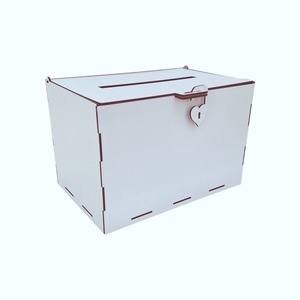 Cutie dar din lemn pentru nunta, cutie dar botez, alb, lemn, 30x20x20cm - accesorii nuntă - amintiri și cadouri de nuntă - cutie dar nuntă - Artynos.ro