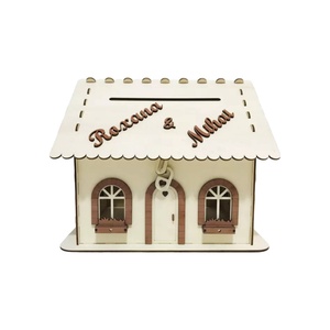 Casuta rustica de dar, cutie de dar nunta din lemn - 37x33x32cm, Accesorii nuntă, Amintiri și cadouri de nuntă, Cutie dar nuntă, Prelucrarea lemnului, ARTYNOS