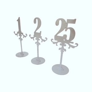 Set 1-25 numere de masa pentru botez - argintiu - 25cm, Accesorii nuntă, Amintiri și cadouri de nuntă, Cutie dar nuntă, Prelucrarea lemnului, ARTYNOS
