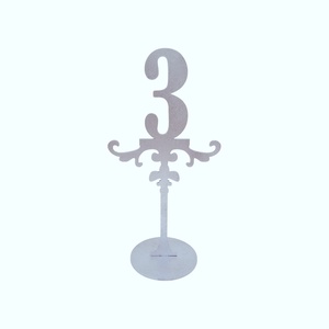 Set 1-25 numere de masa pentru botez - argintiu - 25cm - accesorii nuntă - materiale decor pentru nuntă - decorațiuni pentru masa de nuntă  - Artynos.ro