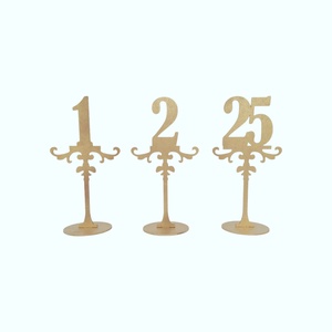 Numere de masa aurii pentru nunta sau botez, set 1-25, 25cm - accesorii nuntă - materiale decor pentru nuntă - decorațiuni pentru masa de nuntă  - Artynos.ro