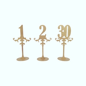 Numar de masa auriu pentru evenimente, set 1-30, 25cm - accesorii nuntă - materiale decor pentru nuntă - decorațiuni pentru masa de nuntă  - Artynos.ro