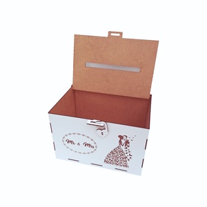 Cutie dar din lemn pentru nunta, cutie dar botez, alb, lemn, 30x20x20cm - accesorii nuntă - amintiri și cadouri de nuntă - cutie dar nuntă - Artynos.ro