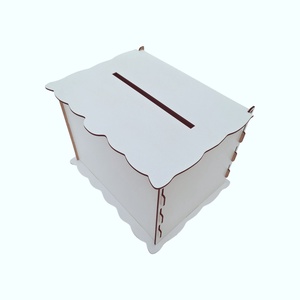 Cutie de bani pentru nunta sau botez, HDF alb, 30x24x22,5cm - accesorii nuntă - amintiri și cadouri de nuntă - cutie dar nuntă - Artynos.ro