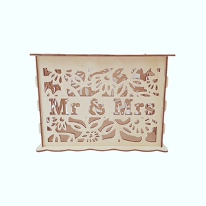 Cutie bani pentru nunta din lemn, cutie dar 30x24x22.5CM, Accesorii nuntă, Amintiri și cadouri de nuntă, Cutie dar nuntă, Prelucrarea lemnului, ARTYNOS