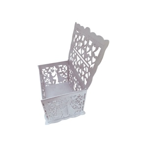 Cutie dar pentru plicuri de nunta, lemn, argintiu, 30x24x22.5CM - accesorii nuntă - amintiri și cadouri de nuntă - cutie dar nuntă - Artynos.ro
