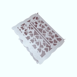 Cutie dar pentru plicuri de nunta, lemn, argintiu, 30x24x22.5CM - accesorii nuntă - amintiri și cadouri de nuntă - cutie dar nuntă - Artynos.ro