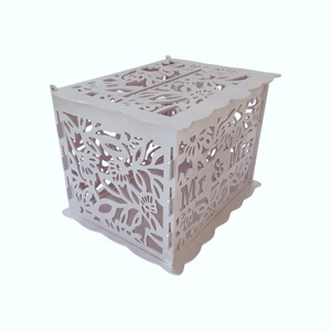 Cutie pentru plicuri de bani pentru nunta, argintiu, 30x24x22.5CM - accesorii nuntă - amintiri și cadouri de nuntă - cutie dar nuntă - Artynos.ro