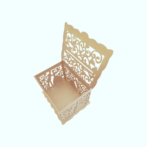 Cutie pentru plicuri de bani pentru nunta, auriu, 30x24x22.5CM - accesorii nuntă - amintiri și cadouri de nuntă - cutie dar nuntă - Artynos.ro