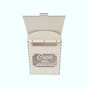 Cutie pentru nunta din lemn, cutie pentru plicuri dar de nunta, cutie bani miri, cutie lemn nunta - model cutie postala - accesorii nuntă - amintiri și cadouri de nuntă - cutie dar nuntă - Artynos.ro