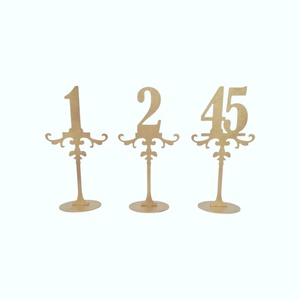 Set decoratiuni masa din lemn, numere masa, model royal, set 1-45, 25cm - Artynos.ro