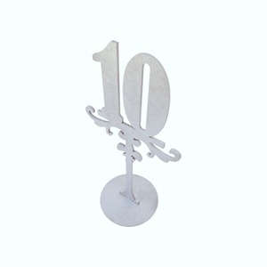 Set numere de masa din lemn 1-45 pentru evenimente - argintiu - 25cm - accesorii nuntă - materiale decor pentru nuntă - decorațiuni pentru masa de nuntă  - Artynos.ro