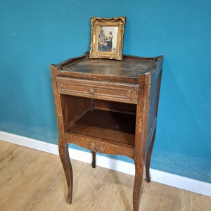 Noptiera antica Luis XV din nuc, maro inchis, Casa & Stil de viata, Mobilier artizanal, Secretar, , ARTYNOS