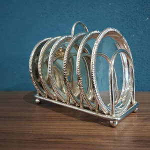 Set de suporturi pentru pahare argintate  - casă & stil de viață - accesorii pentru echipamente de bucătărie - accesorii de servire - suporturi pahare - Artynos.ro