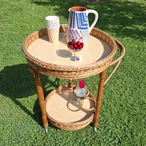 Gheridon Italian din rattan - casă & stil de viață - accesorii de grădină - grătar - Artynos.ro