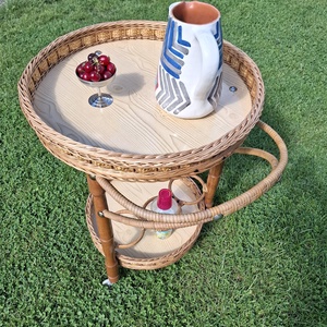 Gheridon Italian din rattan - casă & stil de viață - accesorii de grădină - grătar - Artynos.ro