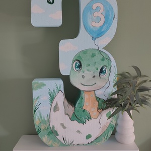 Cifra Aniversara din polistiren DiNO, Casa & Stil de viata, Echipament pentru camera copiilor, Decoratiuni pentru camera copilului, Pictura, Cifra Aniversara din polistiren are inaltimea de 100 cm x 50 cm latime x 8 cm grosime. 
Modele se f..., ARTYNOS