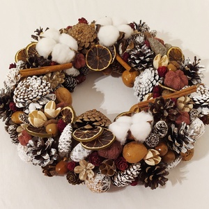 Coronita Craciun, Accesorii de Crăciun, Decorațiuni de Crăciun de casă, Decorațiuni uși de Crăciun, Aranjament de flori, ARTYNOS