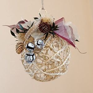 Glob mare natural - accesorii de crăciun - cadou tematic de moș crăciun, decorațiuni - decor de interior moș crăciun - Artynos.ro