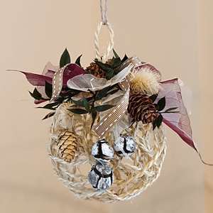 Glob mare natural - accesorii de crăciun - cadou tematic de moș crăciun, decorațiuni - decor de interior moș crăciun - Artynos.ro
