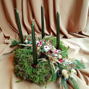 Decoratiune Advent/Craciun - crăciun - decorațiuni de advent - decor de lumânări advent - Artynos.ro