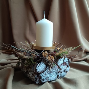 Lumanare Craciun, Craciun, Decoratiuni de Craciun de casa, Decor pentru masa de Craciun, Aranjament de flori, ARTYNOS