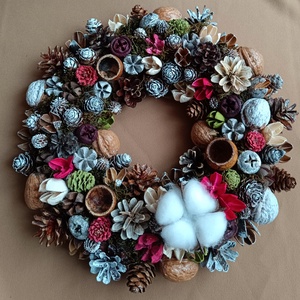 Coronita Craciun/Advent, Craciun, Decoratiuni de Craciun de casa, Decoratiuni pentru usa de Craciun, Aranjament de flori, ARTYNOS