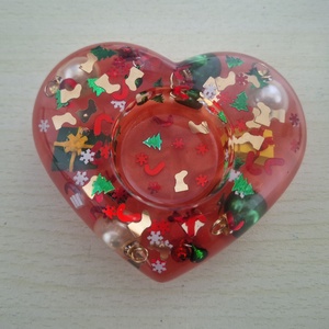 Suport pentru lumanare in forma de inima, Casa & Stil de viata, Lumanari, parfumuri, arome, Suport lumanari, Obiecte pictate, ARTYNOS