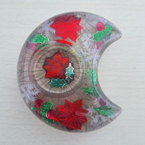 Suport pentru lumanare in forma de semiluna, Casa & Stil de viata, Lumanari, parfumuri, arome, Suport lumanari, Obiecte pictate, ARTYNOS