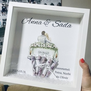Rama foto pentru parinti cu pusculita de bani, Accesorii nunta, Amintiri si cadouri de nunta, Cadou nunta, Rama foto cu pusculita de bani, Arta de hartie, Fotografie, grafica, desen, ilustratie, ARTYNOS