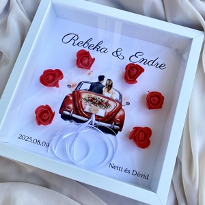 Rama foto pentru parinti cu pusculita de bani, Accesorii nunta, Amintiri si cadouri de nunta, Cadou nunta, Rama foto cu pusculita de bani, Arta de hartie, Fotografie, grafica, desen, ilustratie, ARTYNOS