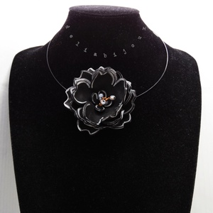 Colier handmade statement unicat -floral- foamiran (cod1256) - bijuterii - coliere - coliere statement - Artynos.ro