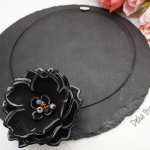 Colier handmade statement unicat -floral- foamiran (cod1256) - bijuterii - coliere - coliere statement - Artynos.ro