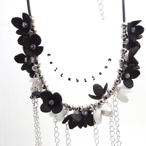 Colier handmade statement unicat -floral - foamiran (cod1203) - bijuterii - coliere - coliere statement - Artynos.ro