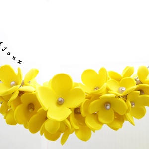 Colier handmade statement unicat -floral - foamiran (cod1174) - bijuterii - coliere - coliere statement - Artynos.ro