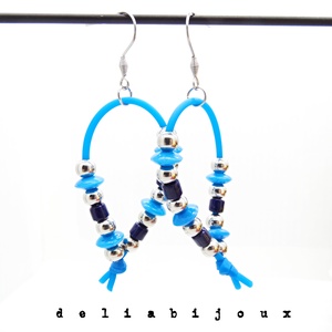 Cercei handmade unicat - stil urban (cod 1278) - bijuterii - cercei - cercei cerc - Artynos.ro