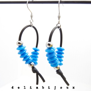 Cercei handmade unicat - stil urban (cod 1208) - bijuterii - cercei - cercei cerc - Artynos.ro