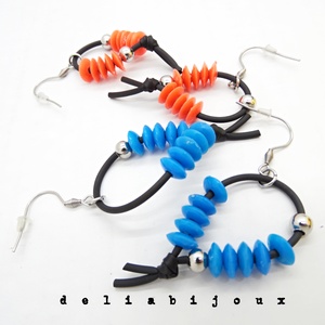 Cercei handmade unicat - stil urban (cod 1208) - bijuterii - cercei - cercei cerc - Artynos.ro