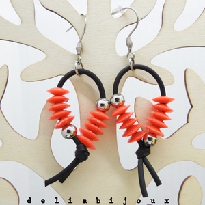 Cercei handmade unicat - stil urban (cod 1207), Bijuterii, Cercei, Cercei cerc, Confectionarea bijuteriilor, ARTYNOS