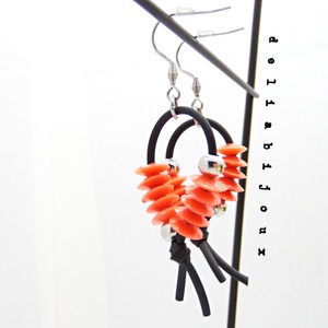 Cercei handmade unicat - stil urban (cod 1207) - bijuterii - cercei - cercei cerc - Artynos.ro
