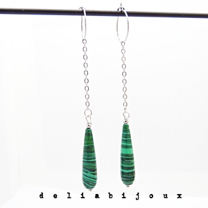 Cercei handmade unicat - malachit (cod1283) - bijuterii - cercei - cercei cerc - Artynos.ro