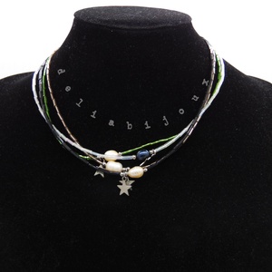 Coliere handmade - perle naturale de cultura si margele de nisip (cod1057) - bijuterii - coliere - coliere statement - Artynos.ro