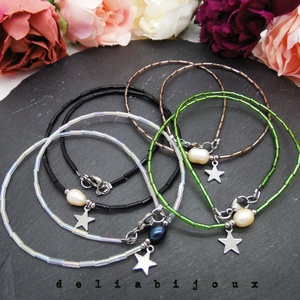 Coliere handmade - perle naturale de cultura si margele de nisip (cod1057) - bijuterii - coliere - coliere statement - Artynos.ro
