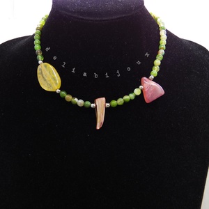 Colier handmade unicat - agate, sidef (cod1198) - bijuterii - coliere - coliere statement - Artynos.ro